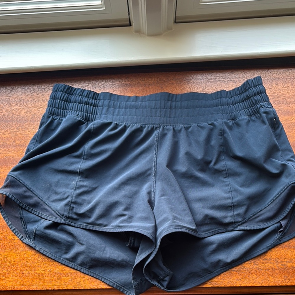 Lululemon Athletica Black Athletic Shorts Moisture-Wicking Lightweight